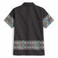 African Ndebele Traditional Attire Hawaiian Shirt Black Ndebele Stripe
