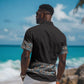 African Ndebele Traditional Attire Hawaiian Shirt Black Ndebele Stripe