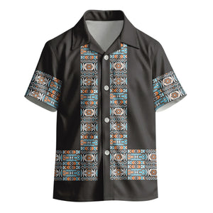 African Ndebele Traditional Attire Kid Hawaiian Shirt Black Ndebele Stripe