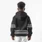 African Ndebele Traditional Attire Kid Hoodie Black Ndebele Stripe