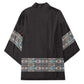 African Ndebele Traditional Attire Kimono Black Ndebele Stripe