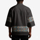 African Ndebele Traditional Attire Kimono Black Ndebele Stripe