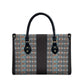 African Ndebele Traditional Attire Leather Bag Black Ndebele Stripe