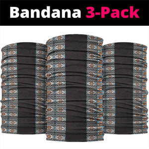 African Ndebele Traditional Attire Neck Gaiter Black Ndebele Stripe