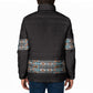 African Ndebele Traditional Attire Padded Jacket Black Ndebele Stripe