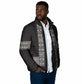 African Ndebele Traditional Attire Padded Jacket Black Ndebele Stripe