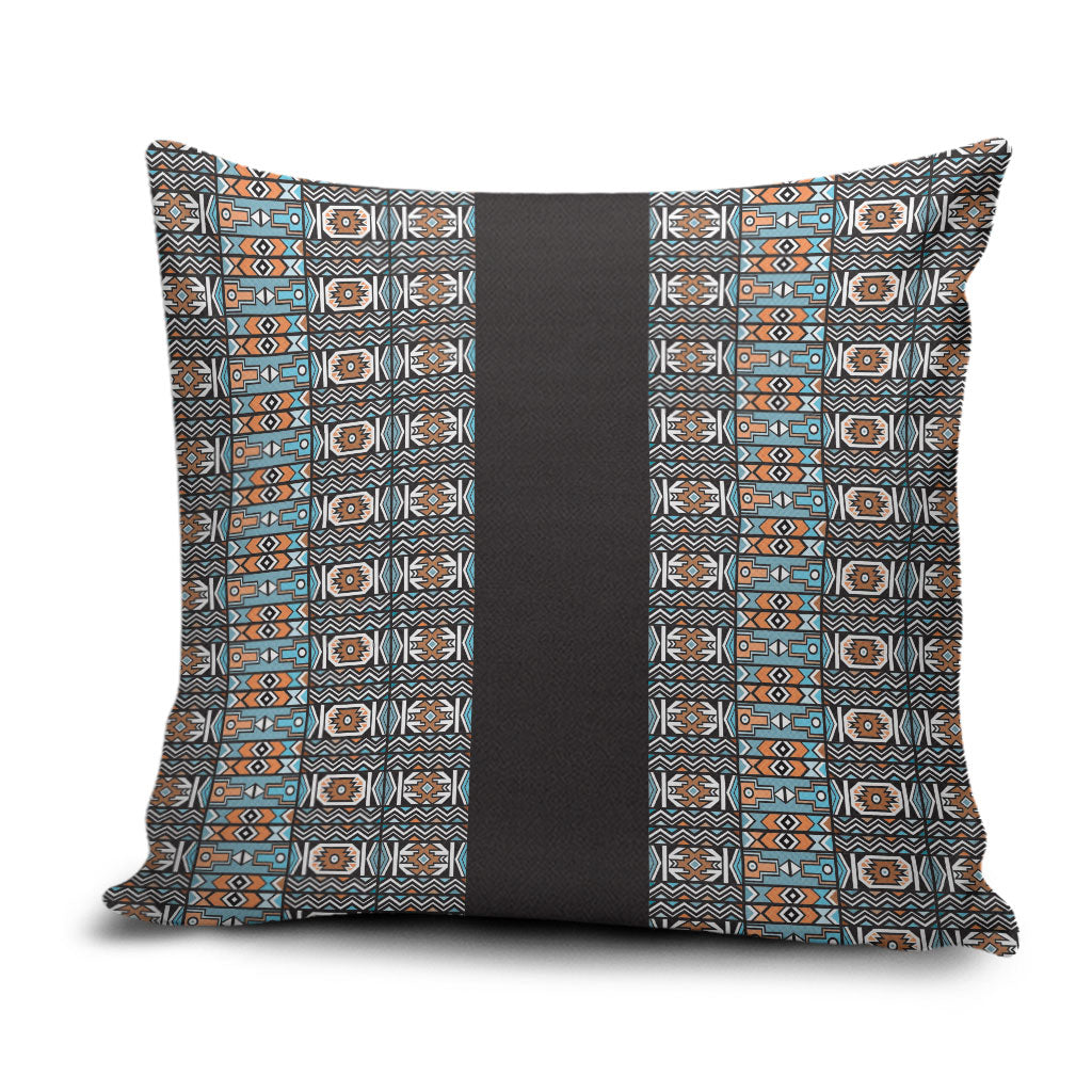 African Ndebele Traditional Attire Pillow Cover Black Ndebele Stripe