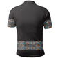African Ndebele Traditional Attire Polo Shirt Black Ndebele Stripe