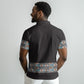 African Ndebele Traditional Attire Polo Shirt Black Ndebele Stripe