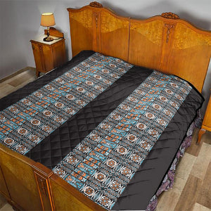 African Ndebele Traditional Attire Quilt Black Ndebele Stripe