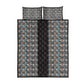 African Ndebele Traditional Attire Quilt Bed Set Black Ndebele Stripe