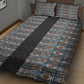 African Ndebele Traditional Attire Quilt Bed Set Black Ndebele Stripe