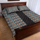 African Ndebele Traditional Attire Quilt Bed Set Black Ndebele Stripe
