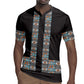 African Ndebele Traditional Attire Rugby Jersey Black Ndebele Stripe