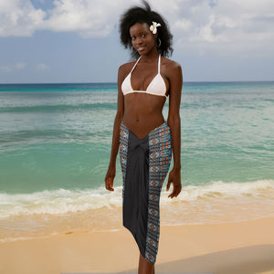 African Ndebele Traditional Attire Sarong Black Ndebele Stripe