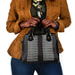 African Ndebele Traditional Attire Shoulder Handbag Black Ndebele Stripe