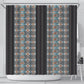 African Ndebele Traditional Attire Shower Curtain Black Ndebele Stripe