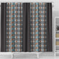 African Ndebele Traditional Attire Shower Curtain Black Ndebele Stripe