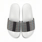 African Ndebele Traditional Attire Slide Sandals Black Ndebele Stripe