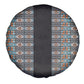 African Ndebele Traditional Attire Spare Tire Cover Black Ndebele Stripe
