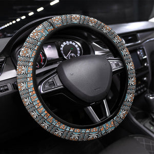 African Ndebele Traditional Attire Steering Wheel Cover Black Ndebele Stripe