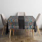 African Ndebele Traditional Attire Tablecloth Black Ndebele Stripe
