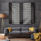 African Ndebele Traditional Attire Tapestry Black Ndebele Stripe
