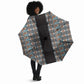 African Ndebele Traditional Attire Umbrella Black Ndebele Stripe