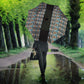 African Ndebele Traditional Attire Umbrella Black Ndebele Stripe