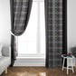 African Ndebele Traditional Attire Window Curtain Black Ndebele Stripe