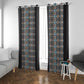 African Ndebele Traditional Attire Window Curtain Black Ndebele Stripe