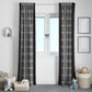 African Ndebele Traditional Attire Window Curtain Black Ndebele Stripe