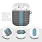 African Ndebele Traditional Attire AirPods Case Blue Ndebele Stripe