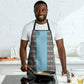 African Ndebele Traditional Attire Apron Blue Ndebele Stripe