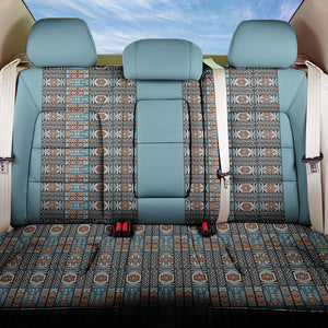 African Ndebele Traditional Attire Back Car Seat Cover Blue Ndebele Stripe