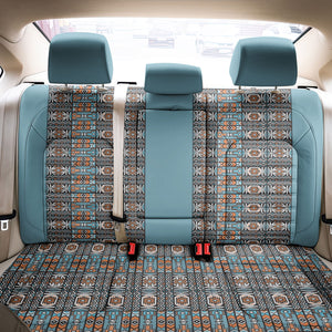 African Ndebele Traditional Attire Back Car Seat Cover Blue Ndebele Stripe