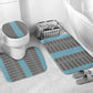 African Ndebele Traditional Attire Bathroom Set Blue Ndebele Stripe