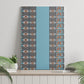 African Ndebele Traditional Attire Canvas Wall Art Blue Ndebele Stripe