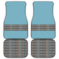 African Ndebele Traditional Attire Car Mats Blue Ndebele Stripe