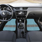 African Ndebele Traditional Attire Car Mats Blue Ndebele Stripe