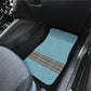African Ndebele Traditional Attire Car Mats Blue Ndebele Stripe