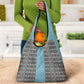 African Ndebele Traditional Attire Grocery Bag Blue Ndebele Stripe