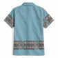 African Ndebele Traditional Attire Hawaiian Shirt Blue Ndebele Stripe