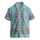 African Ndebele Traditional Attire Kid Hawaiian Shirt Blue Ndebele Stripe