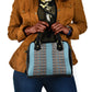 African Ndebele Traditional Attire Shoulder Handbag Blue Ndebele Stripe