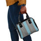 African Ndebele Traditional Attire Shoulder Handbag Blue Ndebele Stripe