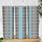 African Ndebele Traditional Attire Skinny Tumbler Blue Ndebele Stripe