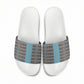 African Ndebele Traditional Attire Slide Sandals Blue Ndebele Stripe