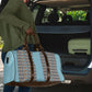 African Ndebele Traditional Attire Travel Bag Blue Ndebele Stripe