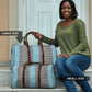 African Ndebele Traditional Attire Travel Bag Blue Ndebele Stripe